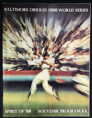1966 World Series Baseball Program - Los Angeles Dodgers @ Baltimore Orioles
