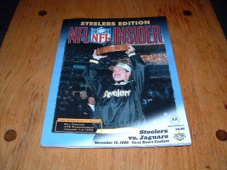 Jacksonville Jaguars @ Pittsburgh Steelers Game Program 11/19/2000 Gameday