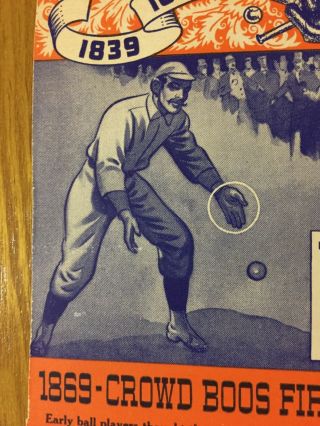 1939 Wheaties Panel - 100 Years of Baseball Crowd Boos First Glove - FULL PANEL 3