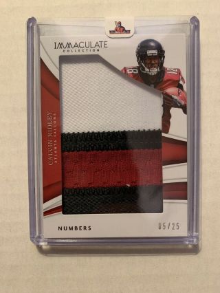 Calvin Ridley 2018 Panini Immaculate Numbers Patch Jersey Short Print Sp /25