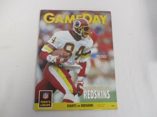 Oct 27 1991 York Giants Vs Washington Redskins W Gary Clark Gameday Program