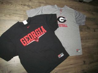 2 - Nike Black & Gray Georgia Bulldogs Ncaa Authentic Football Team Shirt - L Mens