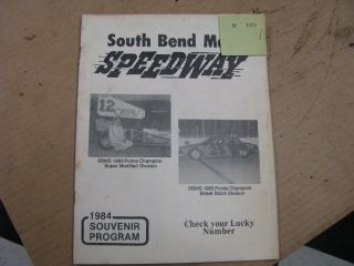 South Bend Motor Speedway Auto Race Program 1984 - In.  - Stock Cars 082817