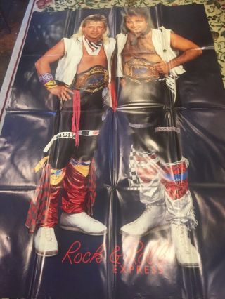 The Rock And Roll Express 51 " X76 " Stadium Poster Wwf Wwe Wcw Nwa