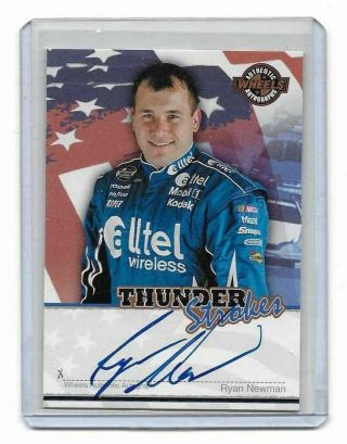 2007 Wheels American Thunder Thunder Strokes Ryan Newman Authentic Autograph