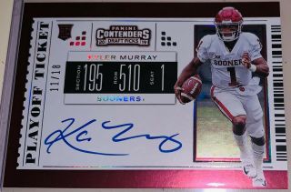 2019 Panini Contenders Kyler Murray Playoff Ticket ’d 11/18 Rookie Auto