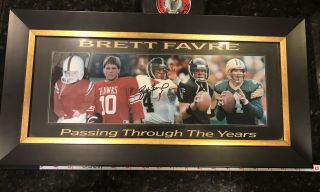 Brett Farve “passing Through The Years” Autographed Picture Collage