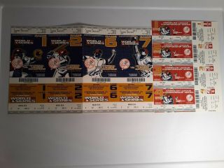 York Yankees Phantom Tickets 2005 World Series & Alcs & Divison Uncut Sheet