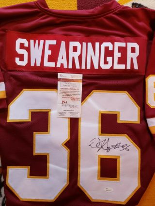 Dj Swearinger Autographed Nfl Redskins Jersey - Jsa Certified