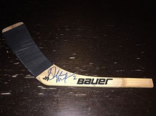 Al Macinnis Signed Hockey Stick Blade Hof St.  Louis Blues Calgary Flames 2