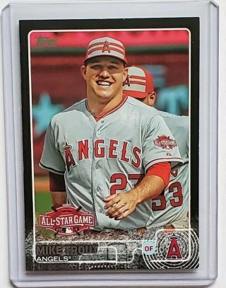 2015 Topps Update Black Mike Trout 59/64 Us364 Asg