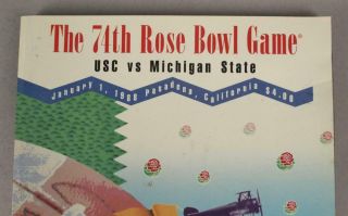 Vintage College 1980 ' s Cherry & Rose Bowl Game Programs football NCAA collegiate 3