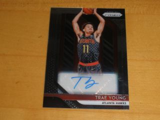 2018 - 19 Panini Prizm Basketball Rookie Card Rc Autograph Auto Trae Young