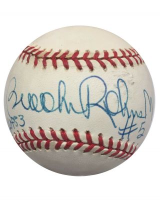 Brooks Robinson Signed Autographed Oal Rawlings Baseball Orioles Beckett Bas