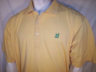 Fairway & Greene Xxl/xl Yellow Cotton Golf Shirt " The Country Club " Brookline
