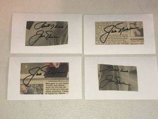 4x Jack Nicklaus Signed Autographed Cut Auto Index - Psa/dna Bas Guarantee