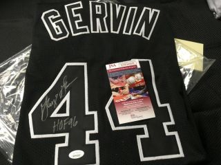 George Gervin Autographed Custom Jersey San Antonio Spurs Jsa Cert