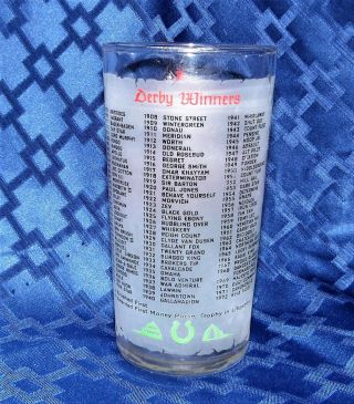 1973 Kentucky Derby Glass Secretariat Triple Crown Year - 2