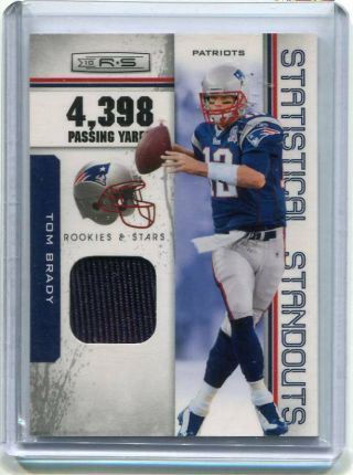 2010 Leaf Rookies & Stars - Tom Brady - Game Jersey - Patriots D 52/150