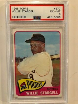 1965 Topps 377 Willie Stargell Pittsburgh Pirates Hof Psa 6