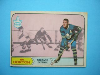 1968/69 O - Pee - Chee Nhl Hockey Card 123 Tim Horton Vg/ex 68/69 Opc