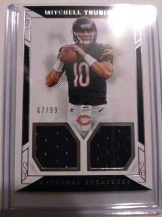 2017 National Treasures Dual Materials Mitchell Trubisky Rookie Jersey /99