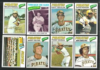 1977 Topps Pittsburgh Pirates Team Set (23) Stargell & Parker,  Kiner Exmt - Nm