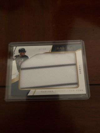2018 Immaculate Gleyber Torres 2 Color Jumbo Patch /99