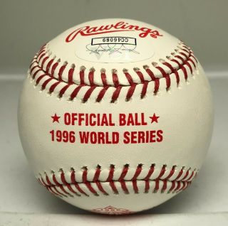 Tino Martinez Signed 1996 World Series Baseball Autographed AUTO JSA Yankees 2