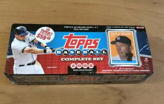 2008 Topps Baseball Complete Factory Set Mickey Mantle Relic Series 1 & 2