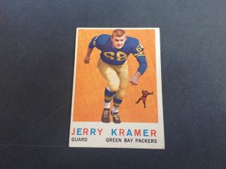 1959 Topps Nfl Football 116 Jerry Kramer Packers Rc Hof Card Set Break
