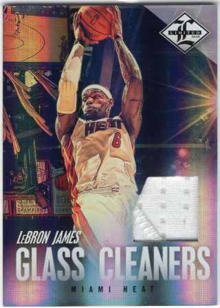 2012 - 13 Panini Limited Glass Cleaners Materials Prime Lebron James 06/10