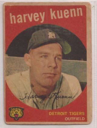 1959 Venezuela Topps 70 Harvey Kuenn Detroit Tigers Venezuelan Card