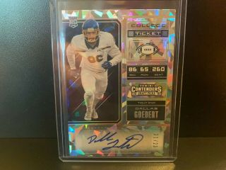 2018 Dallas Goedert Contenders Auto 21/23 Cracked Ice College Ticket Rc Card