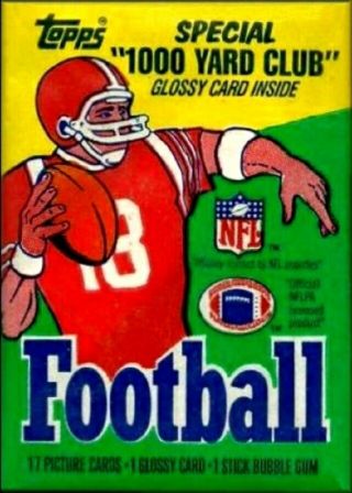 1986 Topps Football Wax Pack - Possible Jerry Rice Rookie -