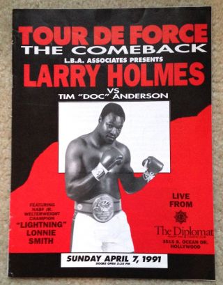Larry Holmes - Tim " Doc " Anderson Program 1991