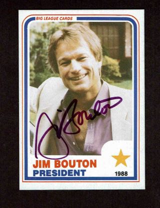 Jim Bouton Signed 1985 Big League Autographed Card