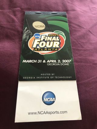 2007 Final Four Atlanta Complete Booklet Florida Gators Ohio State Basketball
