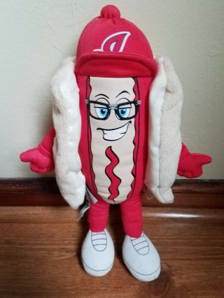 Cleveland Indians Baseball Hot Dog Ketchup Plush Toy Stuffed Mascot Mlb 12 Inch