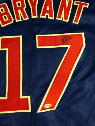 Kris Bryant Hand Signed Autographed Chicago Cubs Custom Jersey W/ Xxl