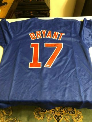 Kris Bryant Hand Signed Autographed Chicago Cubs Custom Jersey W/ XXL 2