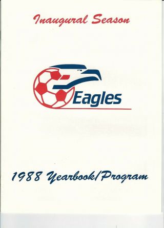 1988 Jersey Eagles Yearbook/program,  Soccer,  American Soccer League
