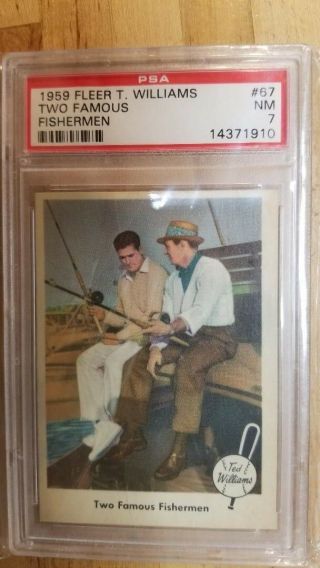 1959 Fleer Ted Williams Two Famous Fishermen 67 Psa 7 Nm Ted Williams