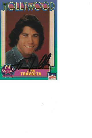 John Travolta Autographed Card