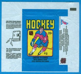 1979 79 80 Opc O Pee Chee Hockey Wax Pack Wrapper,  No Tears,  A Beauty