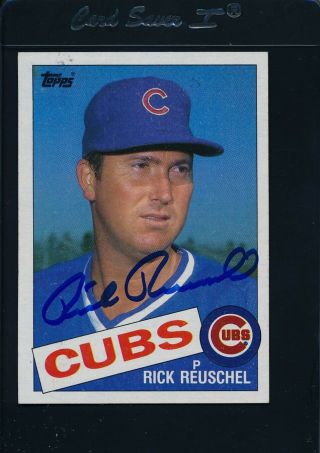 1985 Topps 306 Rick Reuschel Chicago Cubs Signed Auto 15790