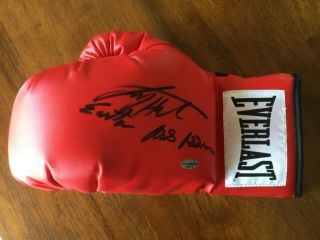 Larry Holmes Signed Boxing Glove Leaf Authentics