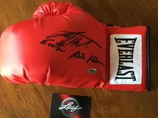 Larry Holmes signed boxing glove leaf authentics 3