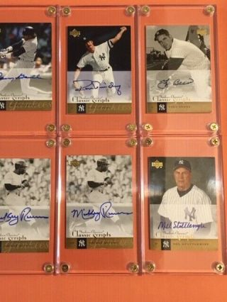 (6) Yankees Auto Cards,  Y.  Bera/guidry/stottlemyre/gamble,  Nr/mt& (2) Mickey Rivers