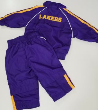 Los Angeles LA Lakers Purple Gold Warm Up Track Suit Jacket/Pants BABY 6/9 M 2